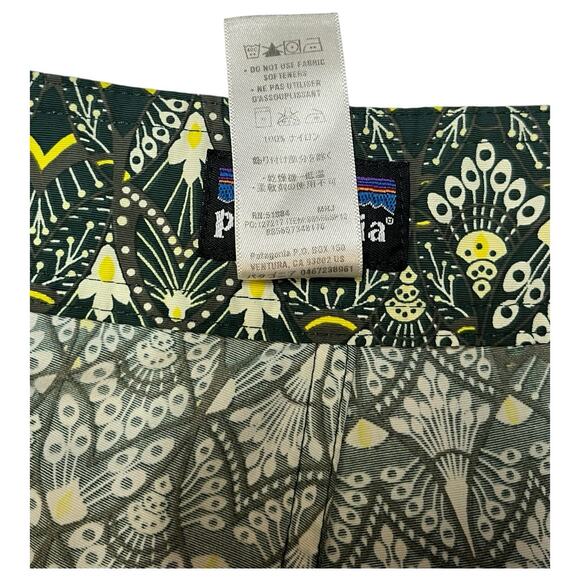 Patagonia Board Shorts Mens 36 Green Wavefarer Geometric Preppy Classic 66556 - Picture 12 of 13